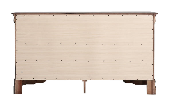 English Elm Louis Elegant 4-Drawer Chest with Carved Bases & English Dovetail Drawers, Tarnish-Resistant Hardware Cappuccino 37 L x 62 W x 20 H B078108197