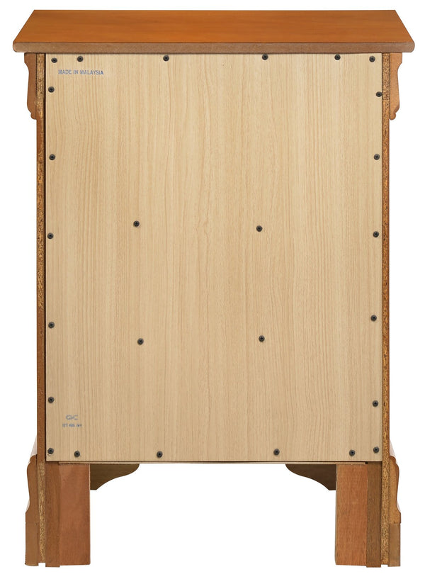 English Elm Elegant Oak Finished Nightstand with 3 Spacious Drawers, Solid Oak Durability, Ready-to-Use Classic Design B078108218