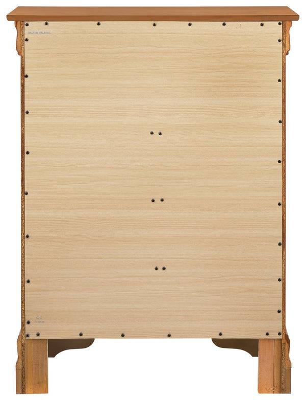 English Elm Louis Louis Phillipe G3160-BC 4 Drawer Chest with Carved Bases Curved Mouldings and Durable Drawers Oak 22 L x 37 W x 47 H B078108219