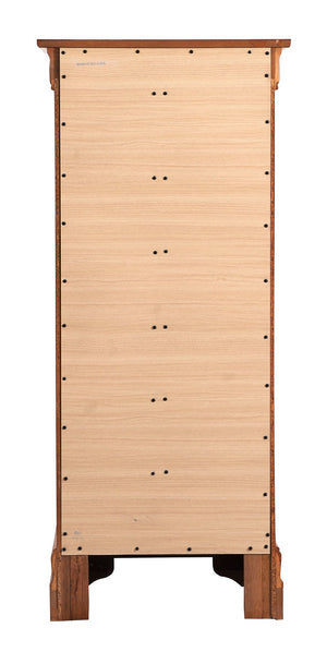 English Elm Louis Elegant Curved-Molding Chest with Carved Base, Dovetail Drawers for Smooth, Space-Saving Storage Oak 53 L x 24 W x 19 H B078118382