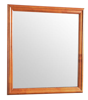 English Elm Louis Classic 38-Inch Framed Wall Mirror with Low-Distortion Glass and Durable Wood Veneer Finish Oak 40 L x 39 W x 2 H B078108220