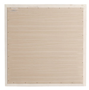 English Elm Louis Classic 38-Inch Framed Wall Mirror with Low-Distortion Glass and Durable Wood Veneer Finish Beige 40 L x 39 W x 2 H B078108225