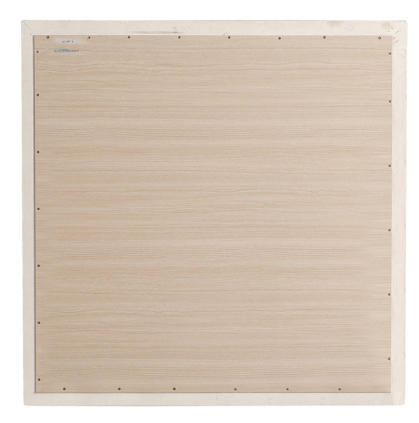 English Elm Louis Classic 38-Inch Framed Wall Mirror with Low-Distortion Glass and Durable Wood Veneer Finish Beige 40 L x 39 W x 2 H B078108225