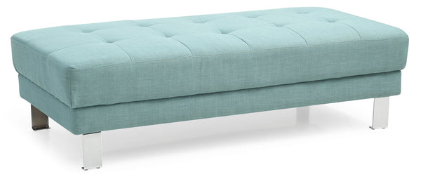 English Elm Stylish Teal Upholstered Bench Ottoman for Living Room Seating and Everyday Use B078108250