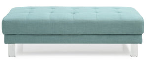 English Elm Stylish Teal Upholstered Bench Ottoman for Living Room Seating and Everyday Use B078108250
