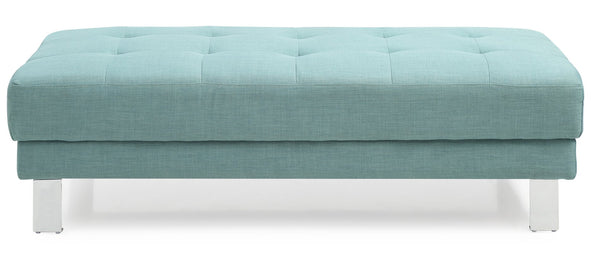 English Elm Stylish Teal Upholstered Bench Ottoman for Living Room Seating and Everyday Use B078108250