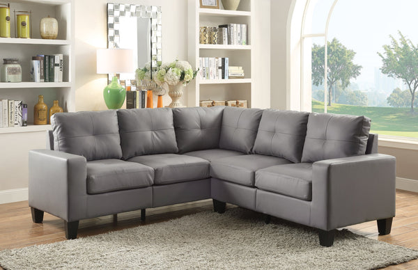 English Elm Newbury Value-Priced Sectional Sofa with Pocketed Coil Seat Cushions and Kiln-Dried Hardwood Frame Gray 52 L x 30 W x 18 H B078S00035