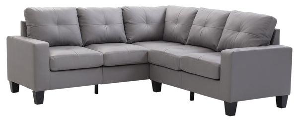 English Elm Newbury Value-Priced Sectional Sofa with Pocketed Coil Seat Cushions and Kiln-Dried Hardwood Frame Gray 52 L x 30 W x 18 H B078S00035