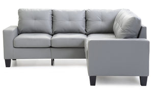 English Elm Newbury Value-Priced Sectional Sofa with Pocketed Coil Seat Cushions and Kiln-Dried Hardwood Frame Gray 52 L x 30 W x 18 H B078S00035