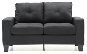 English Elm Newbury G475A-L Modular Loveseat - Sleek Black Design For Compact Living Spaces & Modern Comfort B078108281