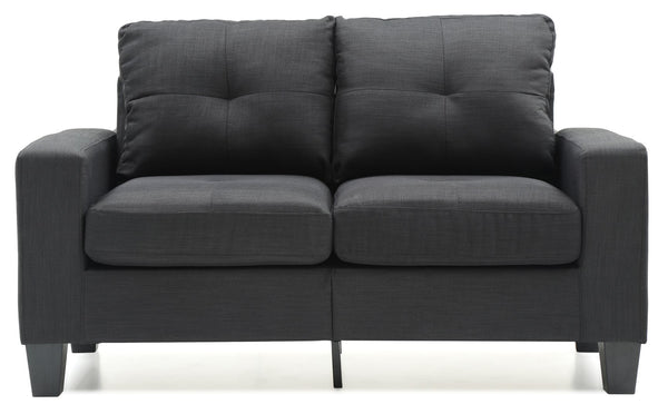 English Elm Newbury G475A-L Modular Loveseat - Sleek Black Design For Compact Living Spaces & Modern Comfort B078108281