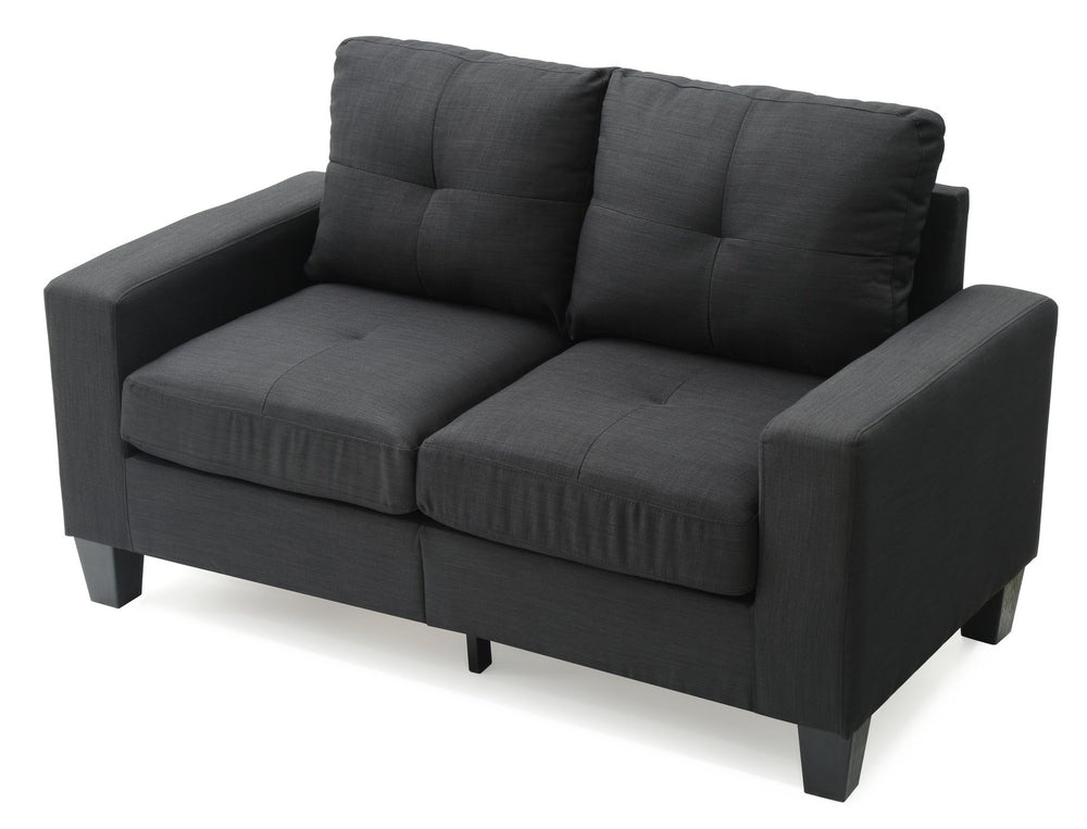 English Elm Newbury G475A-L Modular Loveseat - Sleek Black Design For Compact Living Spaces & Modern Comfort B078108281