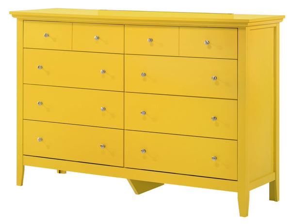 English Elm Cheerful Yellow 6-Drawer Storage Dresser 39"H x 58"W x 18"D — No Assembly, Bright Energy & Ample Space B078108298