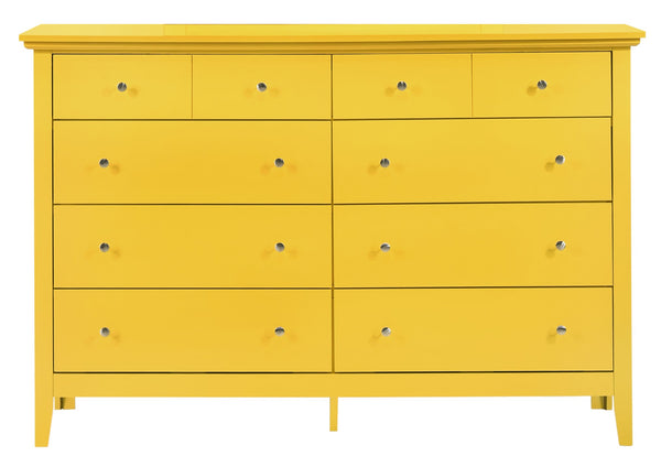 English Elm Cheerful Yellow 6-Drawer Storage Dresser 39"H x 58"W x 18"D — No Assembly, Bright Energy & Ample Space B078108298
