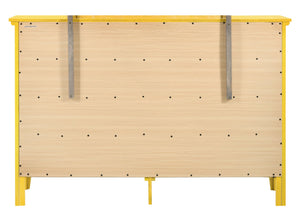 English Elm Cheerful Yellow 6-Drawer Storage Dresser 39"H x 58"W x 18"D — No Assembly, Bright Energy & Ample Space B078108298