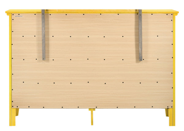 English Elm Cheerful Yellow 6-Drawer Storage Dresser 39"H x 58"W x 18"D — No Assembly, Bright Energy & Ample Space B078108298