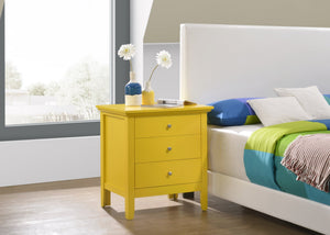 English Elm Vibrant Yellow Nightstand 26"H x24"W x18"D - No Assembly, Durable Particle Board, Bright Casual Charm B078108300