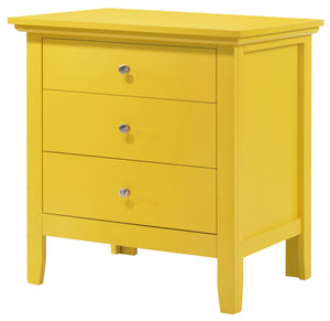 English Elm Vibrant Yellow Nightstand 26"H x24"W x18"D - No Assembly, Durable Particle Board, Bright Casual Charm B078108300