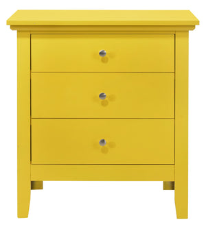 English Elm Vibrant Yellow Nightstand 26"H x24"W x18"D - No Assembly, Durable Particle Board, Bright Casual Charm B078108300