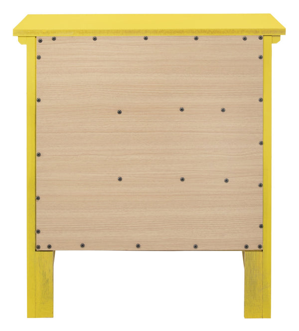 English Elm Vibrant Yellow Nightstand 26"H x24"W x18"D - No Assembly, Durable Particle Board, Bright Casual Charm B078108300