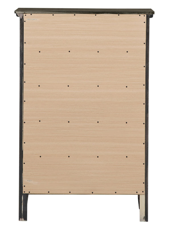 English Elm Hammond Elegant Silver Champagne Dresser with Dovetail Drawers, Soft-Close Hardware, Durable Veneer Finish Gray 52 L x 35 W x 21 H B078108312