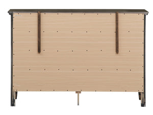 English Elm Hammond Elegant Silver Champagne Dresser with Dovetail Drawers, Soft-Close Hardware, Durable Veneer Finish Gray 41 L x 63 W x 21 H B078108313