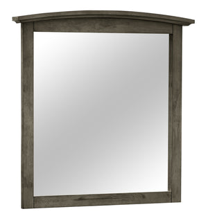 English Elm Hammond Contemporary Wood Veneer Mirror with Low-Distortion Glass, Slim 35x37 Profile for Small Spaces Gray 38 L x 39 W x 3 H B078108314