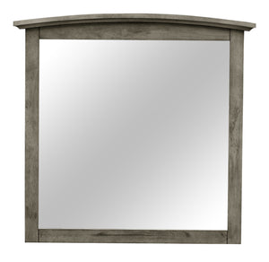 English Elm Hammond Contemporary Wood Veneer Mirror with Low-Distortion Glass, Slim 35x37 Profile for Small Spaces Gray 38 L x 39 W x 3 H B078108314