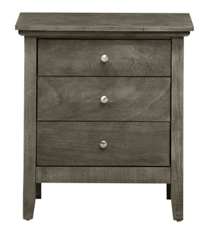 English Elm Contemporary Gray 3-Drawer Nightstand, 26"H x 24"W x 18"D — Durable Particle Board, Stylish Storage B078108315