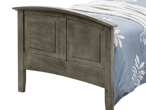 English Elm Comfortable Gray Twin Bed with Durable Particleboard Frame, Casual Style, Space-Saving 50"H x 43"W x 77"D B078S00414
