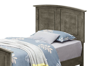 English Elm Comfortable Gray Twin Bed with Durable Particleboard Frame, Casual Style, Space-Saving 50"H x 43"W x 77"D B078S00414