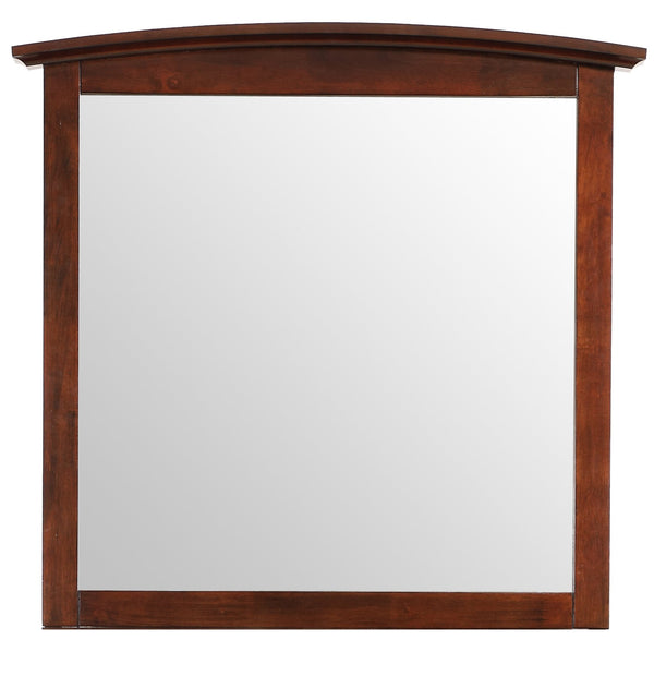 English Elm Hammond Contemporary Wood Veneer Mirror with Low-Distortion Glass, Slim 35x37 Profile for Small Spaces Beige 38 L x 39 W x 3 H B078108319