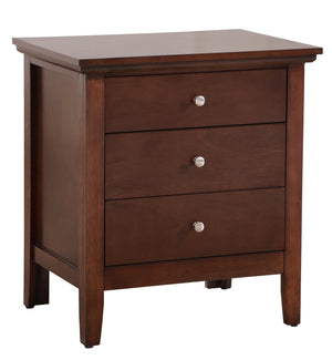 English Elm Hammond G5425-N 3 Drawer Nightstand Cappuccino - Real Wood Veneer, Dovetail Drawers, Nickel Hardware B078118397