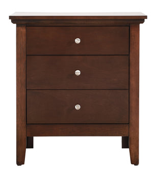 English Elm Hammond G5425-N 3 Drawer Nightstand Cappuccino - Real Wood Veneer, Dovetail Drawers, Nickel Hardware B078118397