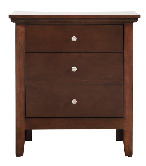 English Elm Hammond G5425-N 3 Drawer Nightstand Cappuccino - Real Wood Veneer, Dovetail Drawers, Nickel Hardware B078118397