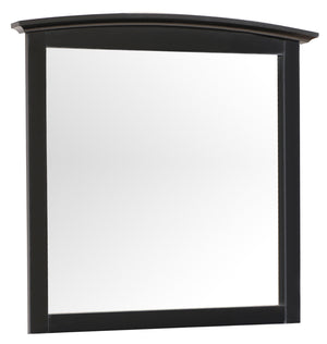 English Elm Sleek Black Casual-Style Wall Mirror — 35"x37" Minimalist Particle Board Frame, Durable Finish, Easy Hang, No Assembly Required B078118399