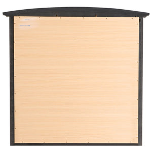 English Elm Sleek Black Casual-Style Wall Mirror — 35"x37" Minimalist Particle Board Frame, Durable Finish, Easy Hang, No Assembly Required B078118399