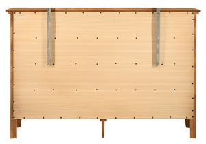 English Elm Hammond Elegant Silver Champagne Dresser with Dovetail Drawers, Soft-Close Hardware, Durable Veneer Finish Oak 41 L x 63 W x 21 H B078108323