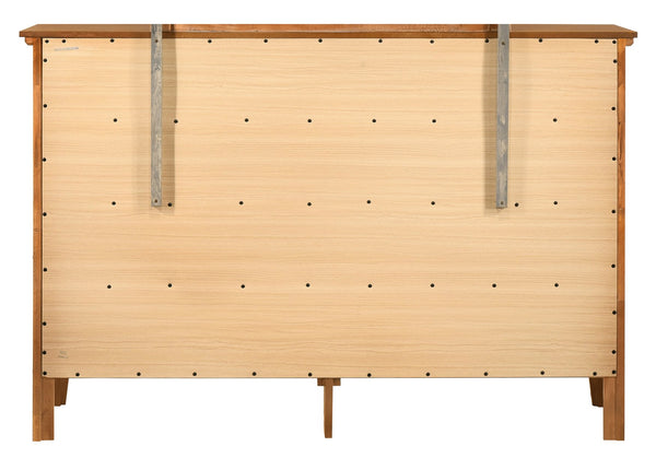 English Elm Hammond Elegant Silver Champagne Dresser with Dovetail Drawers, Soft-Close Hardware, Durable Veneer Finish Oak 41 L x 63 W x 21 H B078108323