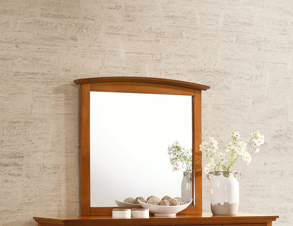 English Elm Hammond Contemporary Wood Veneer Mirror with Low-Distortion Glass, Slim 35x37 Profile for Small Spaces Oak 38 L x 39 W x 3 H B078108324