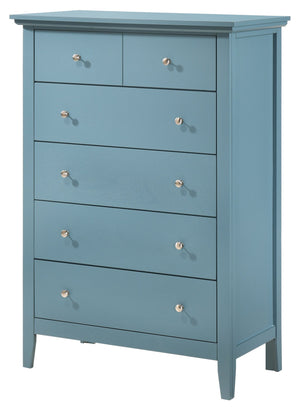 English Elm Hammond Elegant Silver Champagne Dresser with Dovetail Drawers, Soft-Close Hardware, Durable Veneer Finish Teal 52 L x 35 W x 21 H B078108332