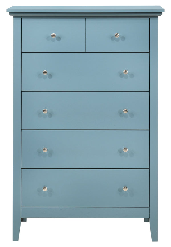 English Elm Hammond Elegant Silver Champagne Dresser with Dovetail Drawers, Soft-Close Hardware, Durable Veneer Finish Teal 52 L x 35 W x 21 H B078108332
