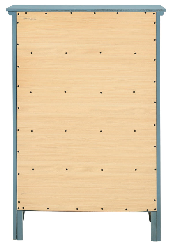 English Elm Hammond Elegant Silver Champagne Dresser with Dovetail Drawers, Soft-Close Hardware, Durable Veneer Finish Teal 52 L x 35 W x 21 H B078108332