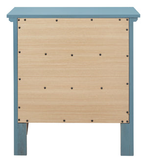 English Elm Casual Teal Storage Nightstand with Drawer Space, 26"H x 24"W x 18"D, No Assembly, Bright Accent B078108335