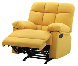 English Elm Modern Yellow Padded Arm Recliner — Bright Fabric Upholstery, Padded Arms, Compact 38"H x 37"W x 39"D Comfort Seat B078108339