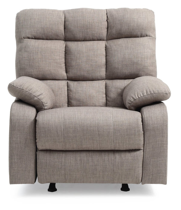 English Elm Contemporary Gray Padded Recliner with Plush Arms, Neutral Fabric Upholstery, 38"H x 37"W x 39"D Comfort B078108340