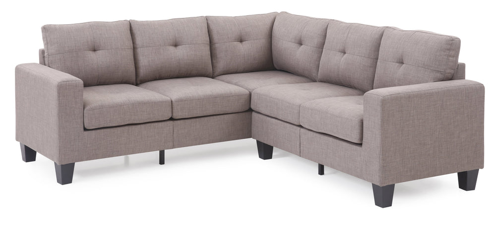 English Elm Newbury Value-Priced Sectional Sofa with Pocketed Coil Seat Cushions and Kiln-Dried Hardwood Frame Gray 36 L x 30 W x 20 H B078S00053