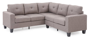 English Elm Newbury Value-Priced Sectional Sofa with Pocketed Coil Seat Cushions and Kiln-Dried Hardwood Frame Gray 36 L x 30 W x 20 H B078S00053