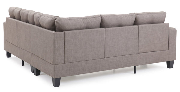 English Elm Newbury Value-Priced Sectional Sofa with Pocketed Coil Seat Cushions and Kiln-Dried Hardwood Frame Gray 36 L x 30 W x 20 H B078S00053