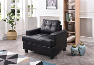 English Elm Elegant Saddle Arm Accent Chair with Matte Black Finish for Reading Nooks B078108346